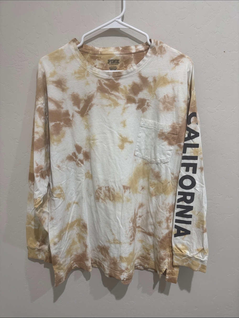 PINK Victoria's Secret Tie-Dye Campus Tee